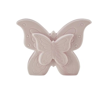 Deko Schmetterling - rosa/pink - Porzellan - 14 cm - 10,5 cm - 3 cm | Möbel Kraft