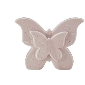 Deko Schmetterling   ¦ rosa/pink ¦ Porzellan ¦ Maße (cm): B: 14 H: 10,5 T: 3.0