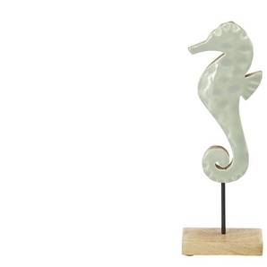 HOME STORY Deko Seepferdchen - holzfarben - Holz,Metall - 10 cm - 28 cm - cm 6,0 | Möbel Kraft