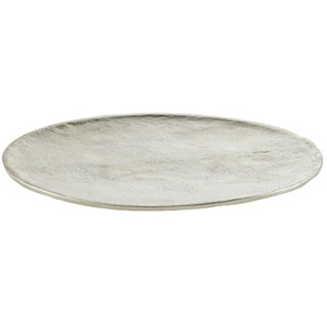 Deko Teller   ¦ silber ¦ Aluminium ¦ Maße (cm): H: 1,5  Ø: 30