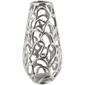 Deko Vase - silber - Aluminium - 39 cm - [19.0] | Möbel Kraft