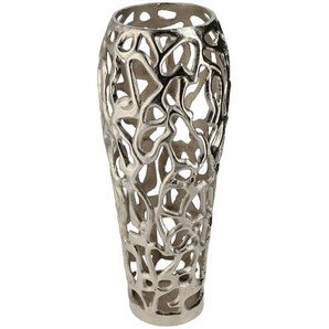 Deko-Vase   ¦ silber ¦ Maße (cm): H: 48  Ø: 20