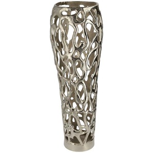 Deko-Vase   ¦ silber ¦ Maße (cm): H: 62  Ø: 22