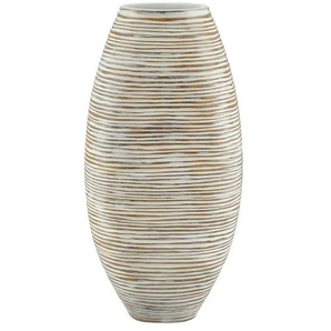 Deko Vase | weiß | Polyresin (Kunstharz) | 22 cm | 45 cm | cm 9,5 |