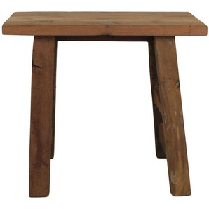 Dekoartikel Holzhocker Teakholz Natur 50x23x45 cm