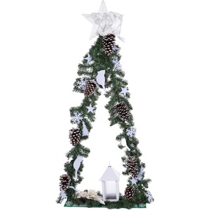 Dekobaum MYFLAIR MÖBEL & ACCESSOIRES Dekofiguren Gr. B/H: 20 cm x 127 cm, weiß Dekoweihnachtsbäume Weihnachtsdeko mit 70 warmweißen LEDs, Höhe ca. 127 cm