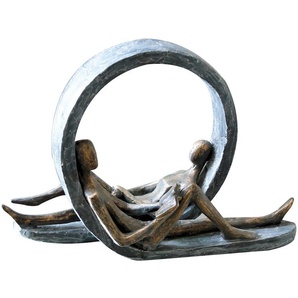 Dekofigur CASABLANCA BY GILDE Skulptur Auszeit Dekofiguren Gr. B/H/T: 31 cm x 22 cm x 13 cm, braun (bronzefarben) Deko-Objekte