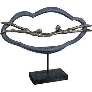 Dekofigur CASABLANCA BY GILDE Skulptur Love is in the air, grau Dekofiguren Gr. B/H/T: 41 cm x 32 cm x 10 cm, grau Deko-Objekte