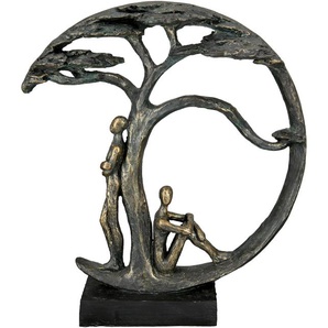 Dekofigur CASABLANCA BY GILDE Skulptur Shadow Dekofiguren Gr. B/H/T: 28 cm x 32 cm x 8,5 cm, braun (bronzefarben) Deko-Objekte