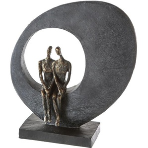 Dekofigur CASABLANCA BY GILDE Skulptur Side by side Dekofiguren Gr. B/H/T: 30 cm x 33 cm x 10 cm, braun (bronzefarben) Deko-Objekte