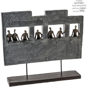 Dekofigur CASABLANCA BY GILDE Skulptur Skyline Dekofiguren Gr. B/H/T: 43 cm x 38 cm x 9 cm, braun (bronzefarben) Deko-Objekte