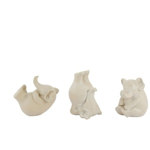 Dekofigur Elefant sortiert - creme - Kunststoff - 9,5 cm - 10 cm - cm 6,0 | Möbel Kraft