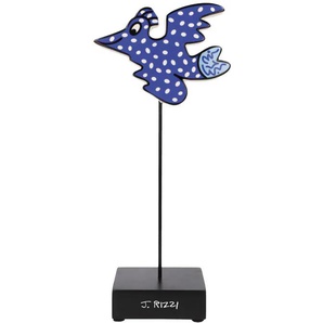 Dekofigur GOEBEL James Rizzi - Snow Bird Dekofiguren Gr. B/H/T: 8 cm x 27,5 cm x 12,5 cm, blau Weihnachtsengel Weihnachtsfiguren