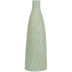 Dekofigur Grün 18 x 54 cm Terrakotta Flaschenform Pflegeleicht Wohnartikel Kegelförmig Modern