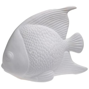 Dekofisch, Weiß, Keramik, Fische, Fisch, 40x33 cm, zum Stellen, Dekoration, Skulpturen & Dekoobjekte, Dekotiere