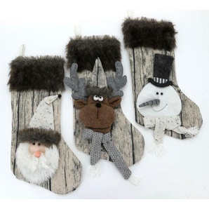 Dekohänger WECKBRODT Nikolausstiefel beige (rosé) Weihnachtsdekoanhänger Nikolausstiefel, Geschenkstrumpf