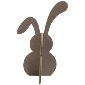 Dekohase, Ecru, Textil, Uni, Hase, 29.5x53x24.5 cm, zum Stellen, handgemacht, Dekoration, Skulpturen & Dekoobjekte, Dekotiere