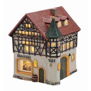 Dekohaus brauerei 1682, Mehrfarbig, Keramik, Haus, 15x17x16 cm, Dekoration, Skulpturen & Dekoobjekte, Dekoobjekte