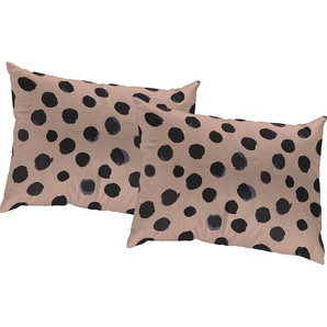 Dekokissen ADAM Kissenhülle Dots Dekokissen_Sitzkissen_Kissenhüllen Gr. B/L: 50 cm x 50 cm, 1 St., lila (lila, bedruckt) Dekokissen gemustert nachhaltig aus Bio-Baumwolle, Kissenhülle ohne Füllung, 1 Stück