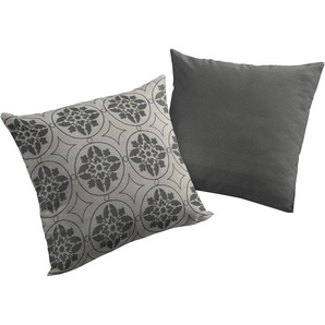 Dekokissen ADAM Romantic Puligny A Dekokissen_Sitzkissen_Kissenhüllen Gr. B/L: 40 cm x 40 cm, 1 St., schwarz (schwarz, ornamente) Dekokissen gemustert mit großen Ornamenten, Wendekissenhülle ohne Füllung, 1 Stück