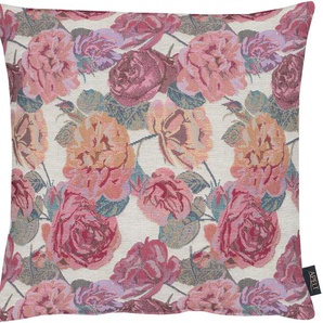 Dekokissen APELT 1553 Dekokissen_Sitzkissen_Kissenhüllen Gr. B/L: 30 cm x 40 cm, 1 St., bunt (rot, natur, rosa, geblümt) Dekokissen gemustert Kissenhülle mit Füllung, 1 Stück
