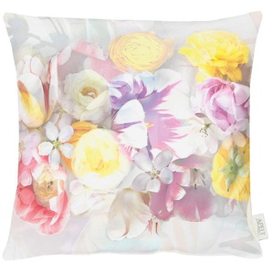Dekokissen APELT 1620 Dekokissen_Sitzkissen_Kissenhüllen Gr. B/L: 35 cm x 50 cm, 1 St., bunt (flieder, gelb, weiß, geblümt) Dekokissen gemustert Kissenhülle mit Füllung, 1 Stück