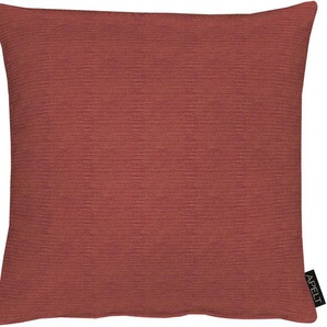 Dekokissen APELT 2701 Dekokissen_Sitzkissen_Kissenhüllen Gr. B/L: 39 cm x 39 cm, 1 St., Baumwolle-Polyester, rot (rot, unifarben) Dekokissen uni Kopfkissen Kissenhülle mit Füllung, 1 Stück