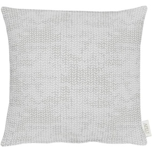 Dekokissen APELT 2914 Dekokissen_Sitzkissen_Kissenhüllen Gr. B/L: 48 cm x 48 cm, 1 St., Kunstfaser, grau (hellgrau, gemustert) Dekokissen gemustert Kopfkissen Kissenhülle mit Füllung, 1 Stück