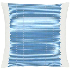 Dekokissen APELT 3033 Loft Bambusmatte Dekokissen_Sitzkissen_Kissenhüllen Gr. B/L: 48 cm x 48 cm, 1 St., Kunstfaser, weiß (weiß, blau, gemustert) Dekokissen gemustert Kopfkissen Kissenhülle mit Füllung, 1 Stück