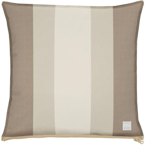 Dekokissen APELT 3962 Dekokissen_Sitzkissen_Kissenhüllen Gr. B/L: 48 cm x 48 cm, 1 St., braun (natur, braun, beige, gestreift) Dekokissen gemustert Kissenhülle mit Füllung, 1 Stück
