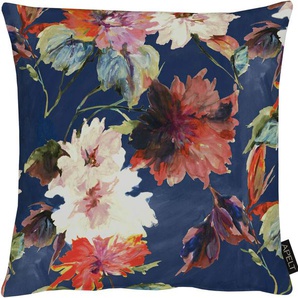 Dekokissen APELT 5600 Dekokissen_Sitzkissen_Kissenhüllen Gr. B/L: 39 cm x 39 cm, 1 St., Baumwolle, blau (blau, multi, geblümt) Dekokissen gemustert