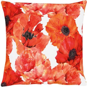 Dekokissen APELT 5903 Dekokissen_Sitzkissen_Kissenhüllen Gr. B/L: 58 cm x 58 cm, 1 St., Baumwolle, rot (rot, bedruckt) Dekokissen gemustert Kopfkissen Kissenhülle mit Füllung, 1 Stück