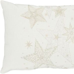 Dekokissen APELT 6303 Dekokissen_Sitzkissen_Kissenhüllen Gr. B/L: 35 cm x 50 cm, 1 St., Polyester, beige (goldfarben, natur, gemustert) Dekokissen gemustert
