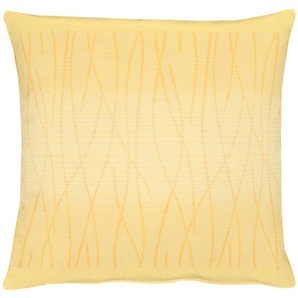 Dekokissen APELT 7902 Loft Gold Dekokissen_Sitzkissen_Kissenhüllen Gr. B/L: 45 cm x 45 cm, 1 St., Polyester, gelb (gelb, gemustert) Dekokissen gemustert Kopfkissen Kissenhülle mit Füllung, 1 Stück