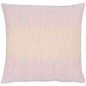 Dekokissen APELT 7902 Loft Gold Dekokissen_Sitzkissen_Kissenhüllen Gr. B/L: 46 cm x 46 cm, 1 St., lila (mauve, gemustert) Dekokissen gemustert Kissenhülle ohne Füllung, 1 Stück