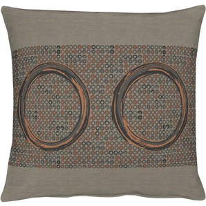 Dekokissen APELT 7904 Kreise Dekokissen_Sitzkissen_Kissenhüllen Gr. B/L: 46 cm x 46 cm, 1 St., Polyester, braun (braun, kupferfarben, kreise, gemustert) Dekokissen gemustert Kopfkissen Kissenhülle ohne Füllung, 1 Stück