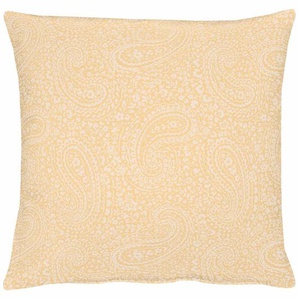 Dekokissen APELT 7907 Uni Paisley Dekokissen_Sitzkissen_Kissenhüllen Gr. B/L: 48 cm x 48 cm, 1 St., Polyester-Kunstfaser, orange (apricot, unifarben) Dekokissen uni Kopfkissen Kissenhülle mit Füllung, 1 Stück