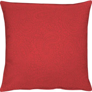 Dekokissen APELT 7907 Uni Paisley Dekokissen_Sitzkissen_Kissenhüllen Gr. B/L: 48 cm x 48 cm, 1 St., Polyester-Kunstfaser, rot (rot, unifarben) Dekokissen uni Kopfkissen Kissenhülle mit Füllung, 1 Stück