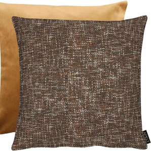 Dekokissen APELT Andiamo Dekokissen_Sitzkissen_Kissenhüllen Gr. B/L: 65 cm x 65 cm, 1 St., Baumwolle-Polyester, braun (braun, unifarben) Dekokissen uni Kopfkissen Wendekissenhülle mit Füllung, 1 Stück