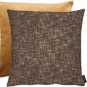 Dekokissen APELT Andiamo Dekokissen_Sitzkissen_Kissenhüllen Gr. B/L: 65 cm x 65 cm, 1 St., braun (braun, unifarben) Dekokissen uni Wendekissenhülle mit Füllung, 1 Stück