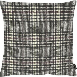 Dekokissen APELT Björn Dekokissen_Sitzkissen_Kissenhüllen Gr. B/L: 58 cm x 58 cm, 1 St., grau (grau, kariert) Dekokissen gemustert