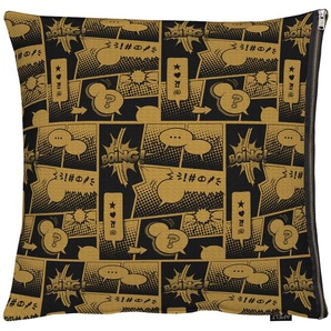 Dekokissen APELT Comic Dekokissen_Sitzkissen_Kissenhüllen Gr. B/L: 66 cm x 66 cm, 1 St., Polyester, schwarz (schwarz, kupferfarben, gemustert) Deko-Kissen Kissenbezug Dekokissen gemustert Kopfkissen Kissenhülle ohne Füllung, 1 Stück