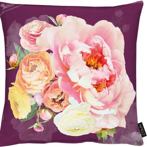 Dekokissen APELT Fiora Dekokissen_Sitzkissen_Kissenhüllen Gr. B/L: 45 cm x 45 cm, 1 St., lila (beere, rosa, gemustert) Dekokissen gemustert Kissenhülle mit Füllung, 1 Stück