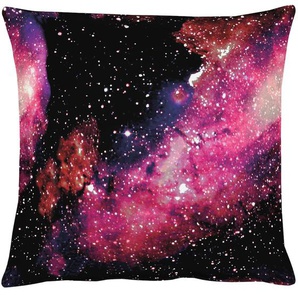 Dekokissen APELT Galaxy Dekokissen_Sitzkissen_Kissenhüllen Gr. B/L: 45 cm x 45 cm, 1 St., Polyester, pink (pink, bedruckt) Dekokissen gemustert Kopfkissen Kissenhülle mit Füllung, 1 Stück