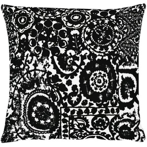 Dekokissen APELT Granada Dekokissen_Sitzkissen_Kissenhüllen Gr. B/L: 45 cm x 45 cm, 1 St., schwarz (schwarz, bedruckt) Dekokissen gemustert Kissenhülle mit Füllung, 1 Stück