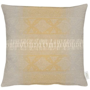 Dekokissen APELT Hunter Dekokissen_Sitzkissen_Kissenhüllen Gr. B/L: 48 cm x 48 cm, 1 St., Polyester-Wolle-Kunstfaser, beige (beige, hellgrau, ethnomuster) Dekokissen gemustert Kopfkissen Kissenhülle mit Füllung, 1 Stück
