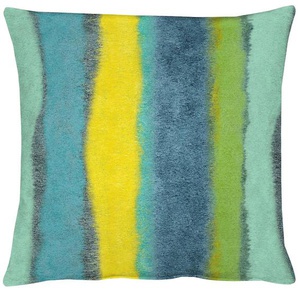 Dekokissen APELT Malachit Dekokissen_Sitzkissen_Kissenhüllen Gr. B/L: 58 cm x 58 cm, 1 St., Polyester, blau (türkis, gelb, gemustert) Dekokissen gemustert Kopfkissen Kissenhülle mit Füllung, 1 Stück