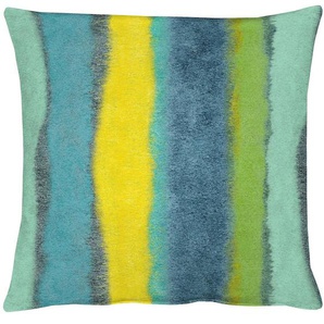Dekokissen APELT Malachit Dekokissen_Sitzkissen_Kissenhüllen Gr. B/L: 59 cm x 59 cm, 1 St., Polyester, blau (türkis, gelb, bedruckt, unifarben) Dekokissen gemustert Kopfkissen Kissenhülle ohne Füllung, 1 Stück
