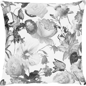 Dekokissen APELT Merian Dekokissen_Sitzkissen_Kissenhüllen Gr. B/L: 58 cm x 58 cm, 1 St., Baumwolle, grau (grau, bedruckt) Dekokissen gemustert Kopfkissen Kissenhülle mit Füllung, 1 Stück
