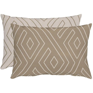 Dekokissen APELT Mistral Dekokissen_Sitzkissen_Kissenhüllen Gr. B/L: 45 cm x 45 cm, 1 St., beige (beige, natur, ornamente) Dekokissen gemustert Wendekissenhülle mit Füllung, 1 Stück